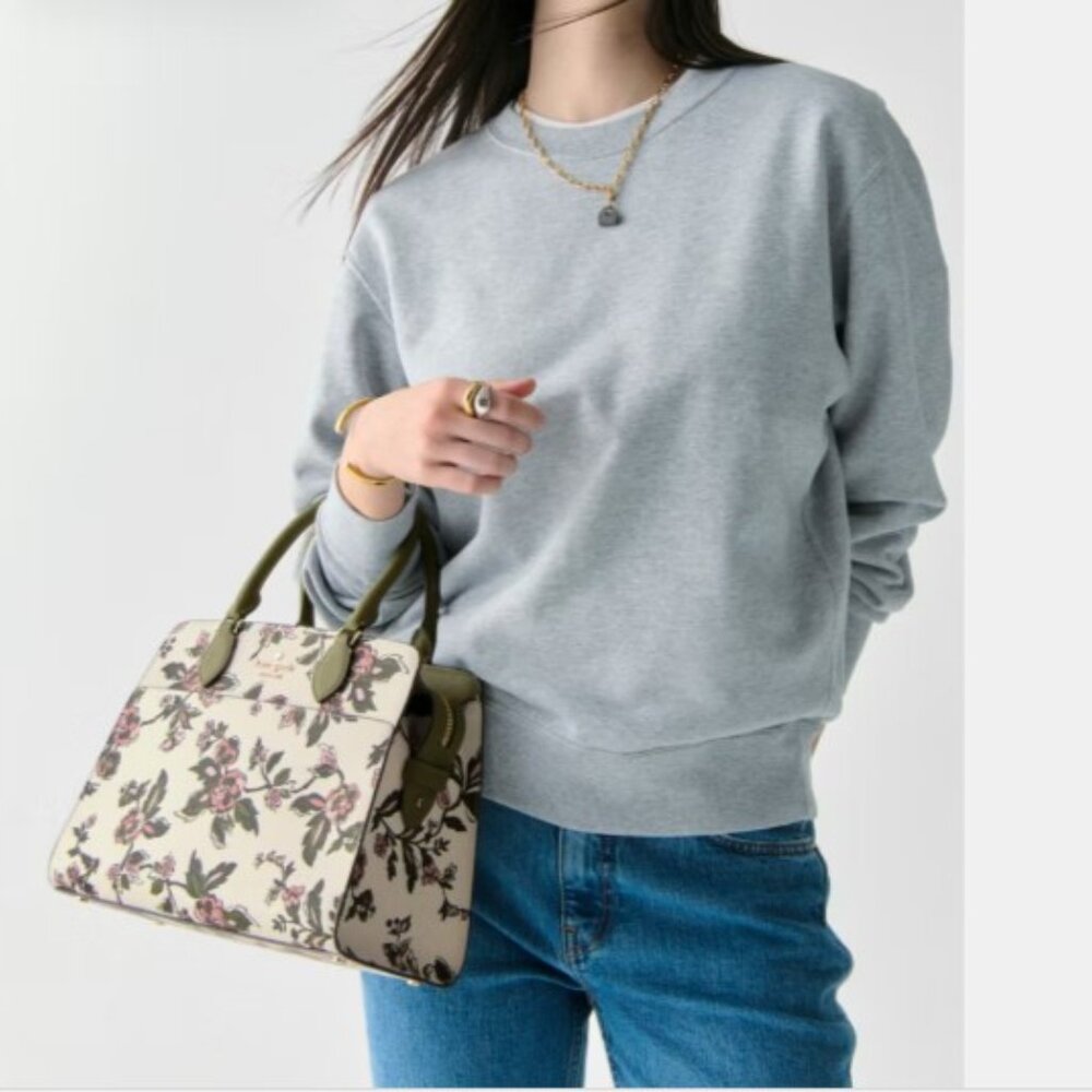 *NWOT* Kate Spade Madison Floral Medium Saffiano Leather Floral Satchel W/Strap - Picture 3 of 12
